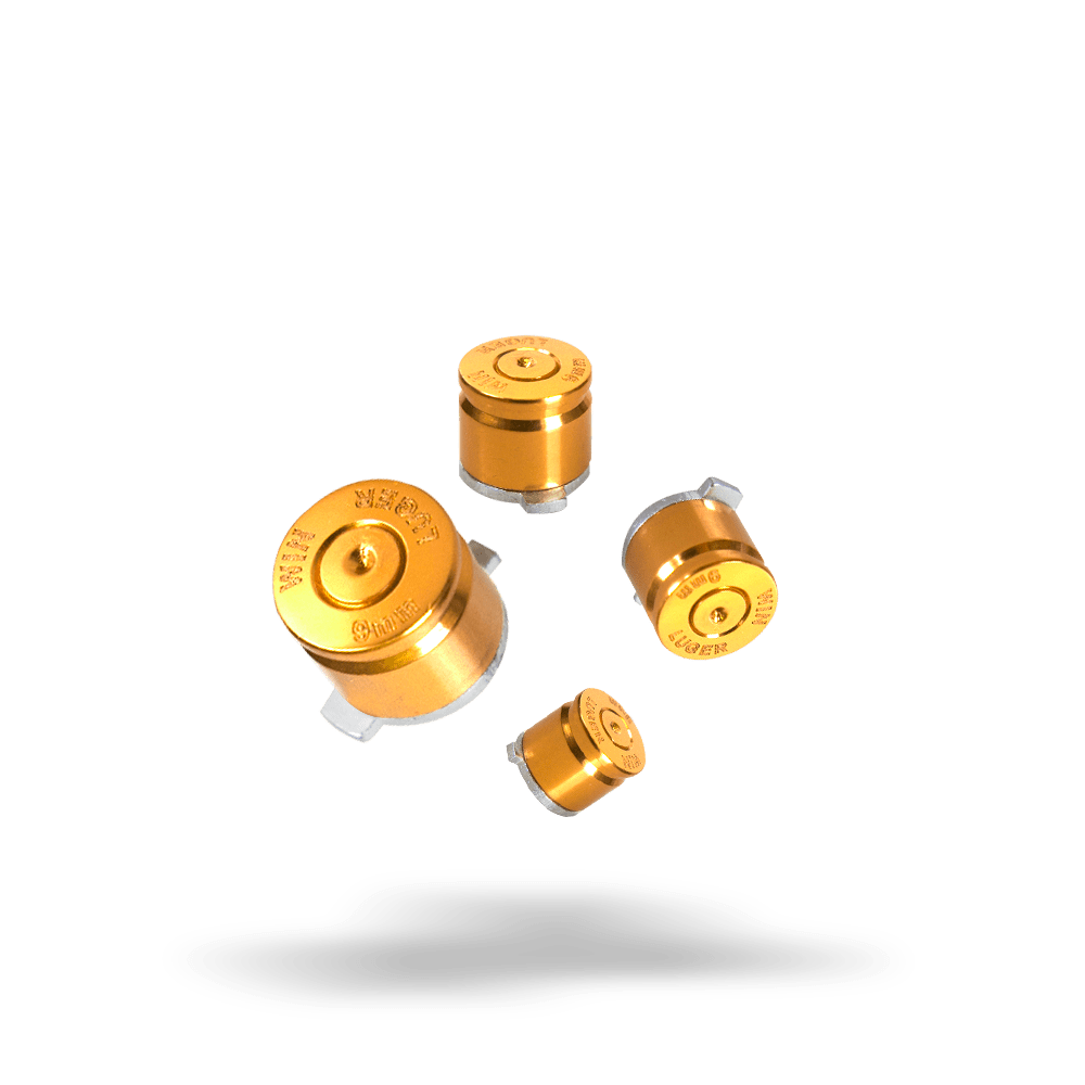 PS5 Gold Metal Buttons - Custom PS5 Controller | Draw my Pad