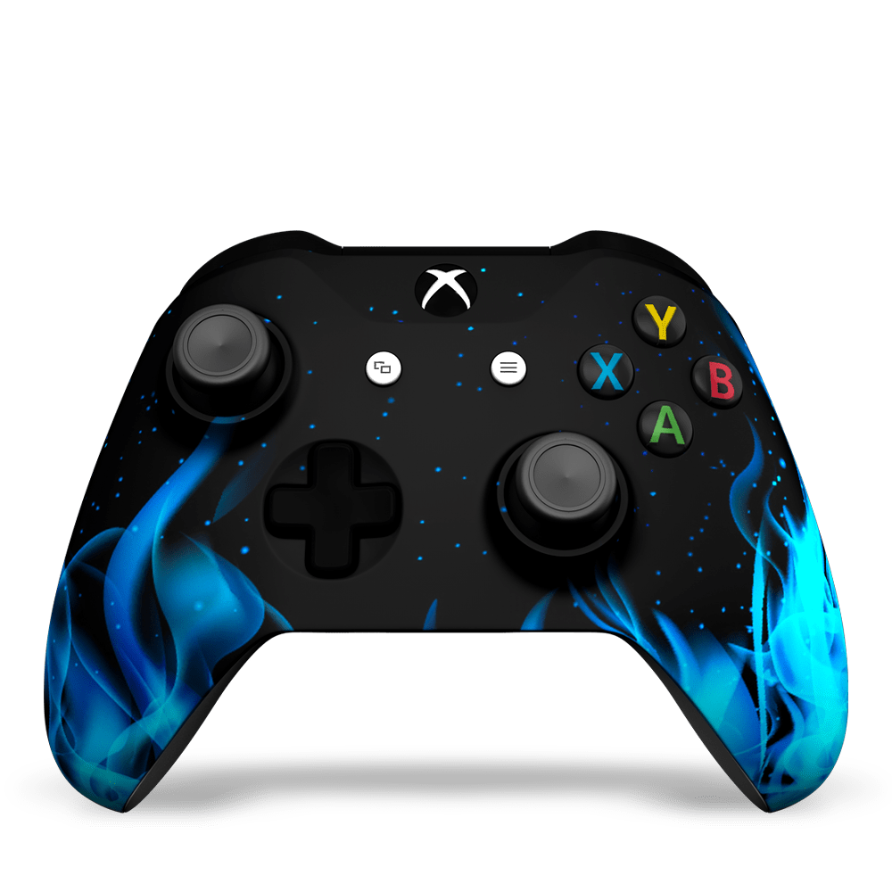 coque-xbox-one-s-x-custom-blue-fire-draw-my-pad