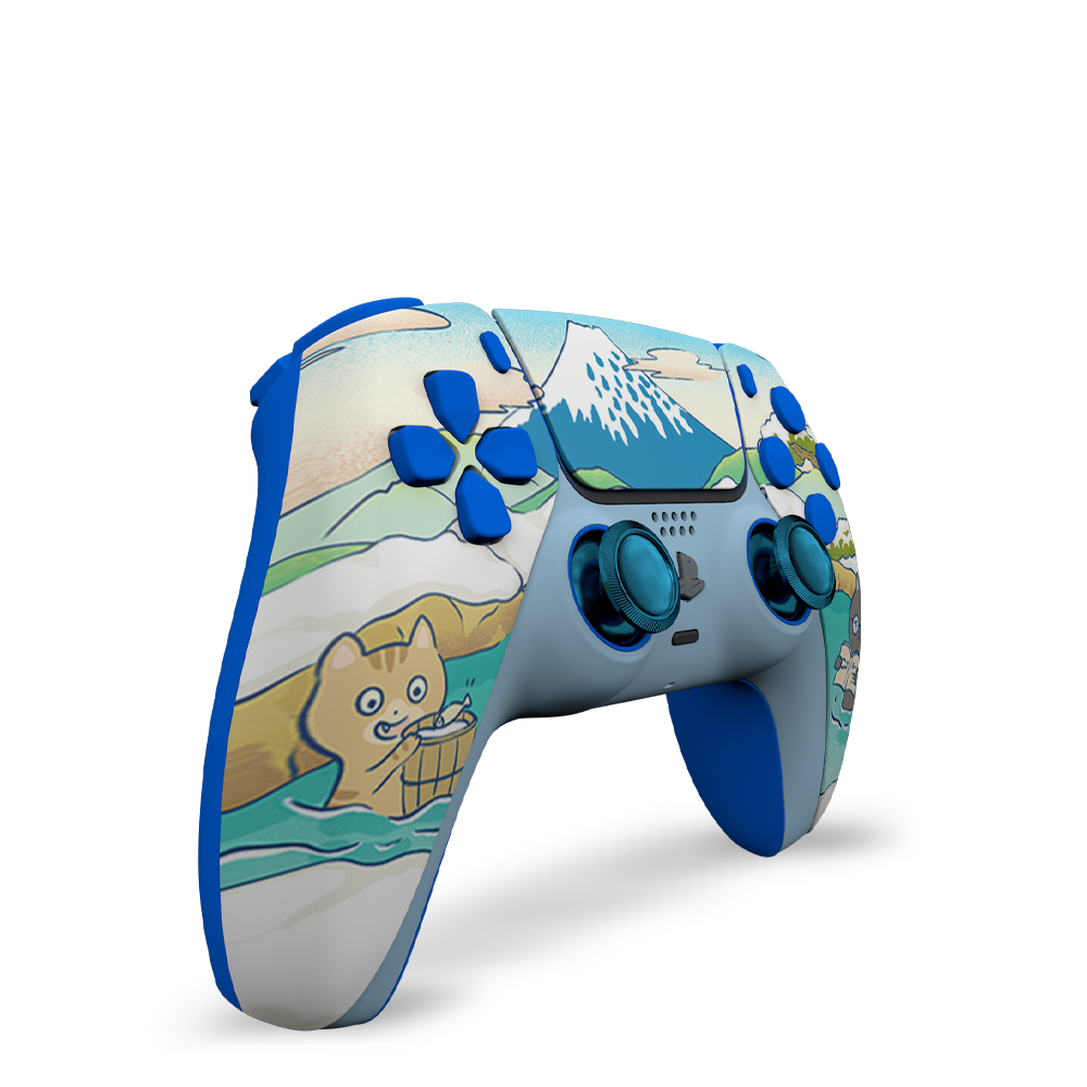 manette-Ps5-custom-cats-and-chill-gauche-draw-my-pad