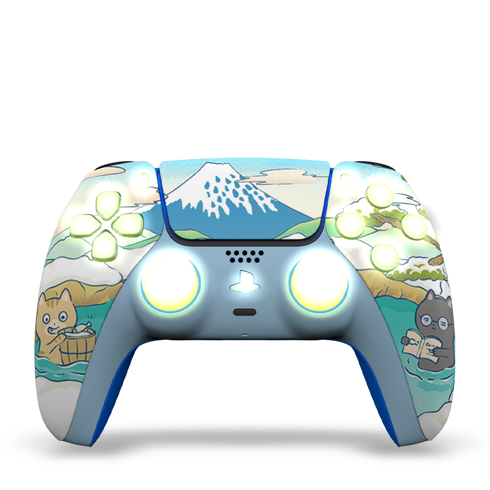 manette-Ps5-custom-cats-and-chill-led-avant-draw-my-pad
