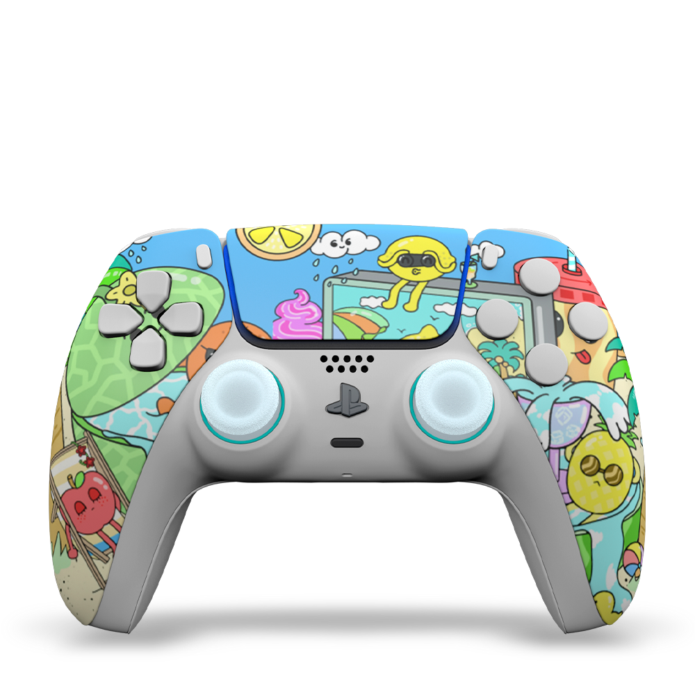 manette-Ps5-custom-fruity-party-avant-draw-my-pad