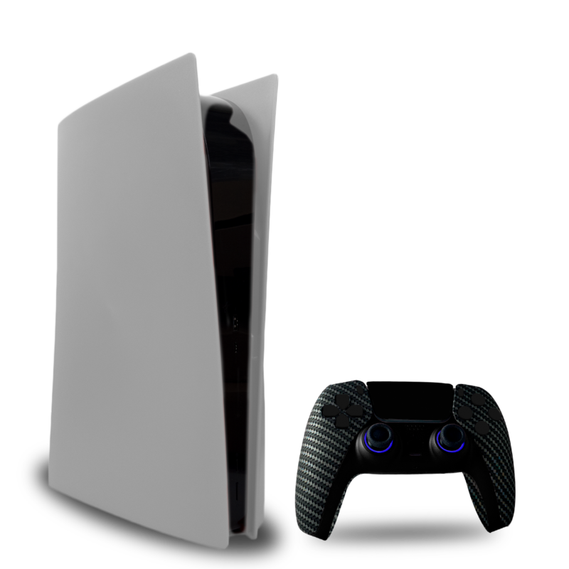 console-PS5-argent-manette-carbone-playstation-5-couleur-drawmypad