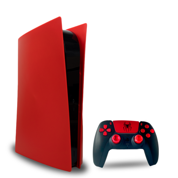 console-PS5-rouge-manette-spider-playstation-5-couleur-drawmypad