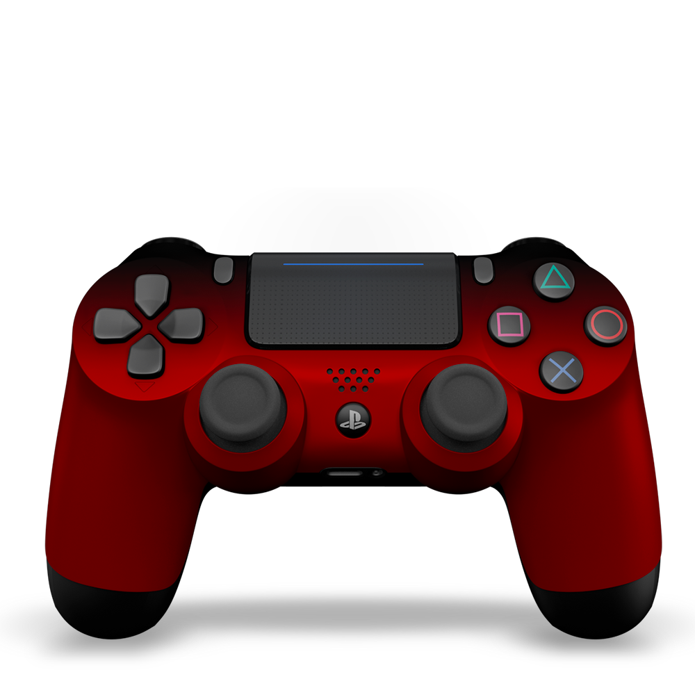 coque-PS4-custom-playstation-4-sony-personnalisee-drawmypad-shadow-soft-touch-rouge-devant