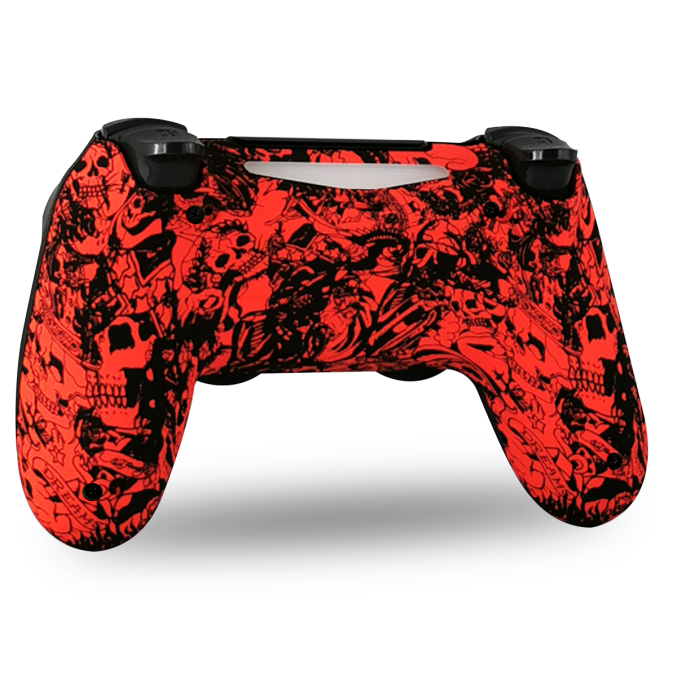 coque-arriere-personnalisee-PS4-manette-custom-playstation-4-crazy-skull