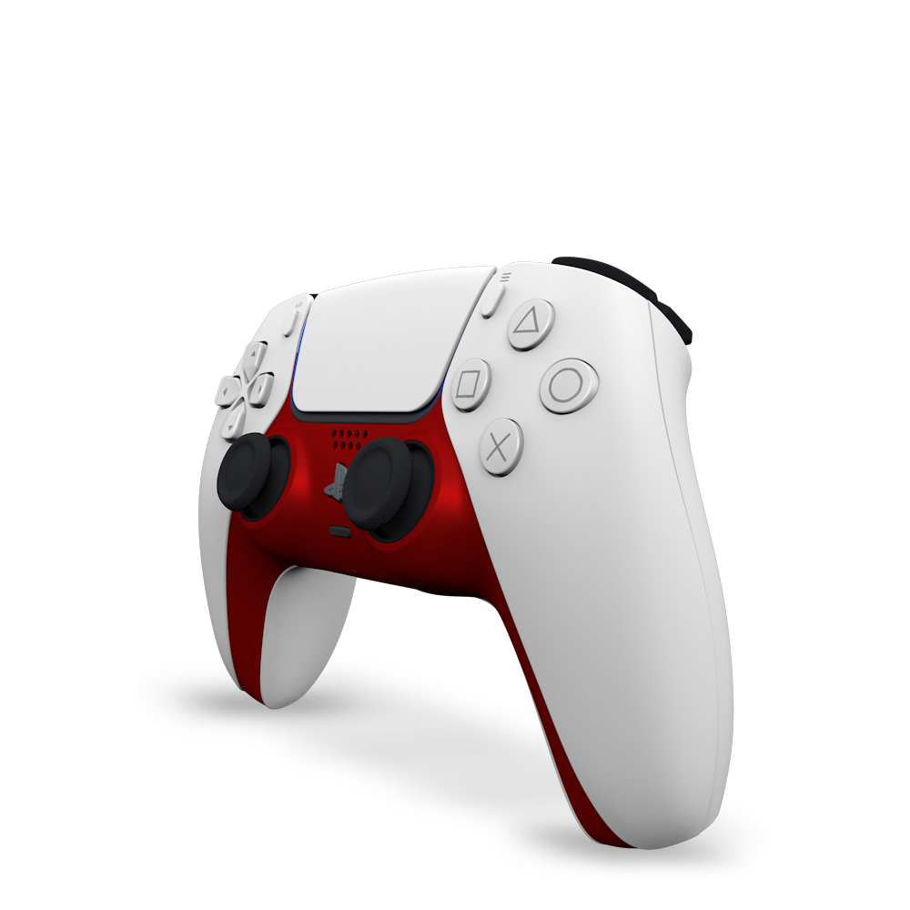 coque-centrale-manette-ps5-custom-red-soft-touch-personnalisation-dualsense-drawmypad-gauche