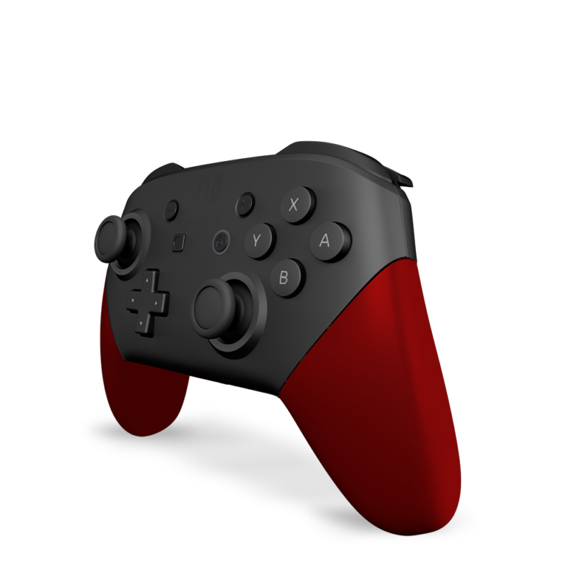 grip-switch-pro-custom-manette-nintendo-personnalisee-rouge-soft-touch-draw-my-pad-droite