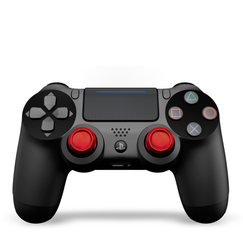 joysticks-PS4-custom-manette-personnalisee-drawmypad-metal-rouge