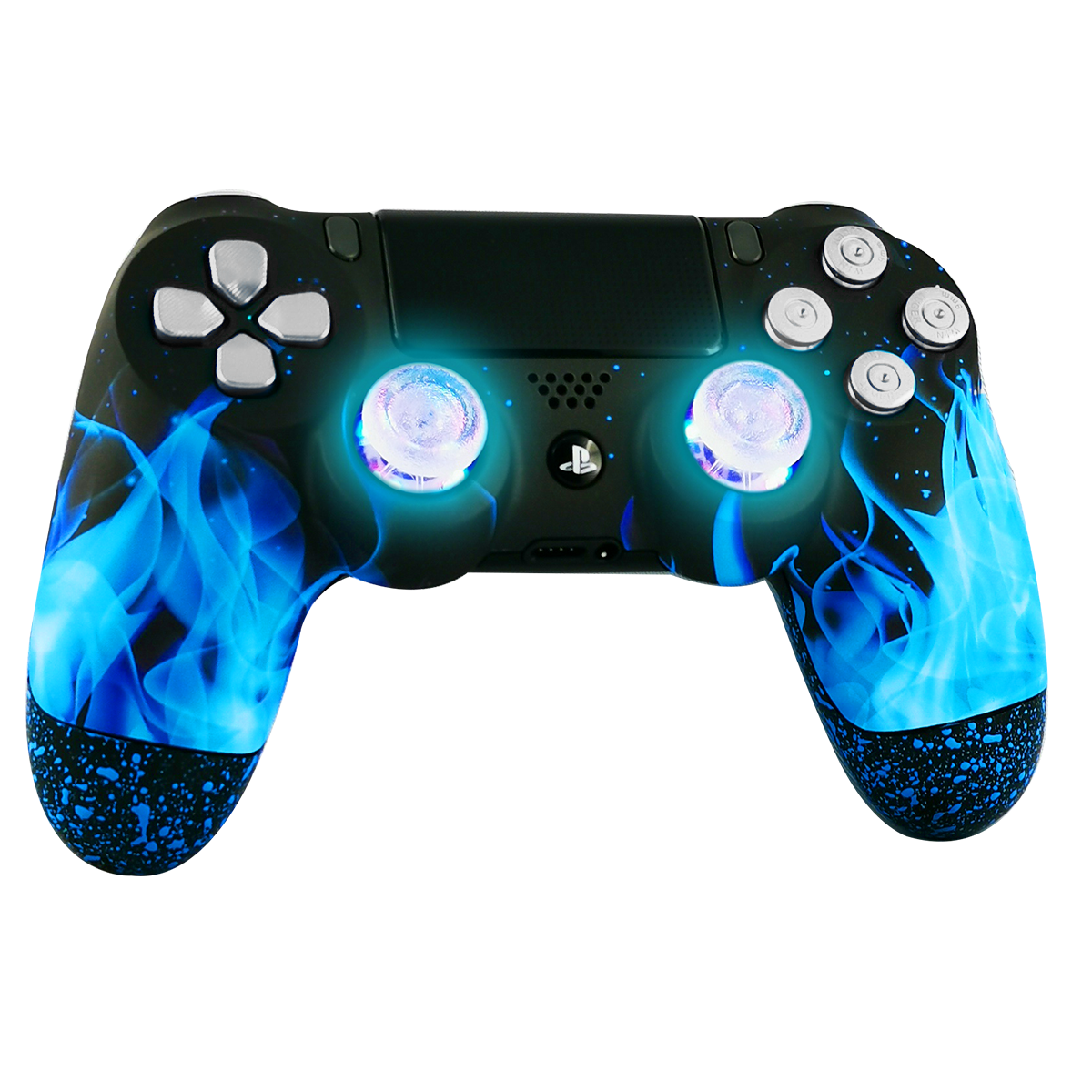 manette-PS4-custom-playstation-4-sony-personnalisee-drawmypad-centralia-argent-led