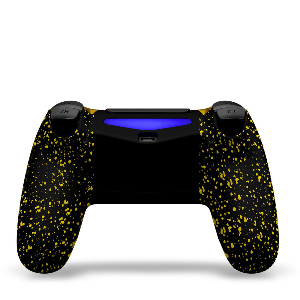 manette-PS4-custom-playstation-4-sony-personnalisee-drawmypad-gold-and-yellow-arriere