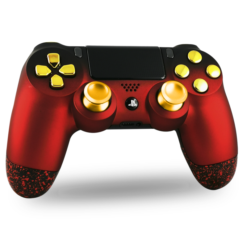 manette-PS4-custom-playstation-4-sony-personnalisee-drawmypad-red-gold