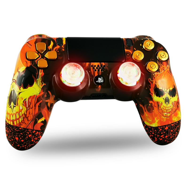 manette-PS4-custom-playstation-4-sony-personnalisee-drawmypad-highway-to-hell-led