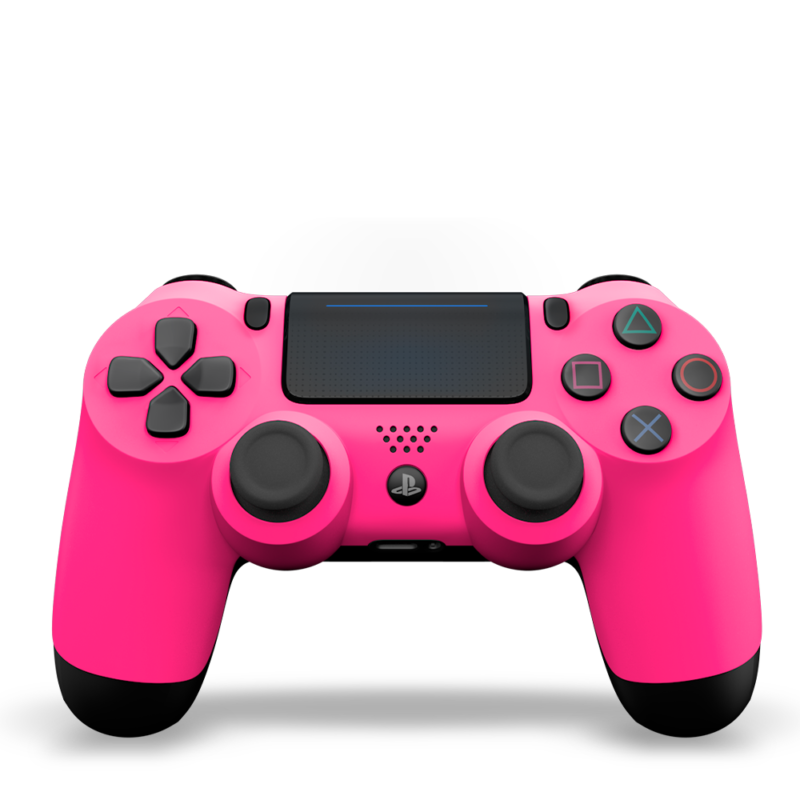 manette-PS4-custom-playstation-4-sony-personnalisee-drawmypad-soft-touch-pink-devant