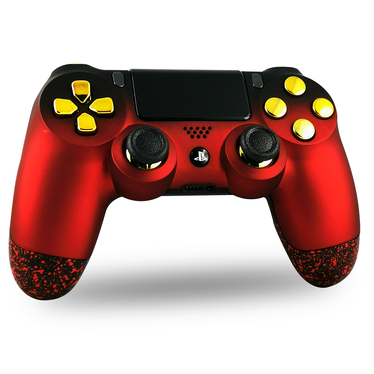 manette-PS4-custom-playstation-4-sony-personnalisee-drawmypad-soft-touch-red-gold