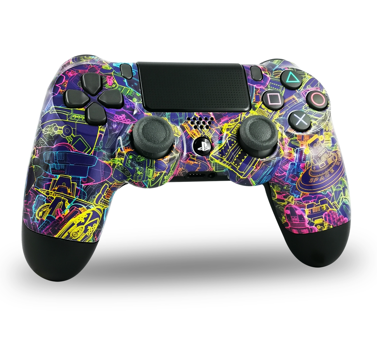 manette-PS4-custom-playstation-4-sony-personnalisee-drawmypad-space-robot