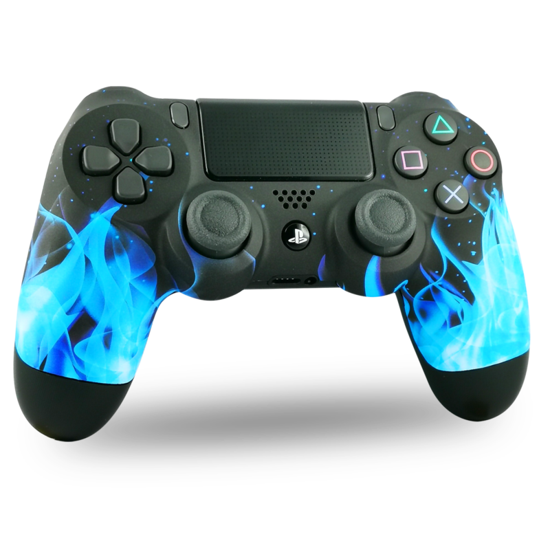 manette-PS4-custom-playstation-4-sony-personnalisée-drawmypad-blue-fire