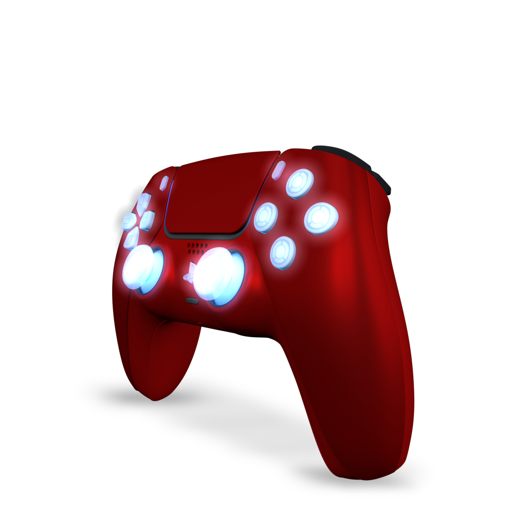 manette-ps5-custom-red-silver-leds-dualsense-personnalisee-drawmypad-gauche